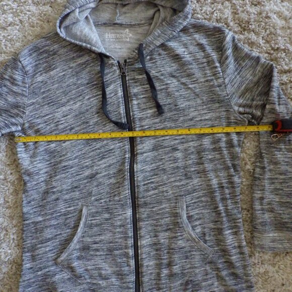 Hanes Women's Hoodie Full Zip Long Sleeve Size Large Pocket Sports Light Weight - Picture 4 of 7
